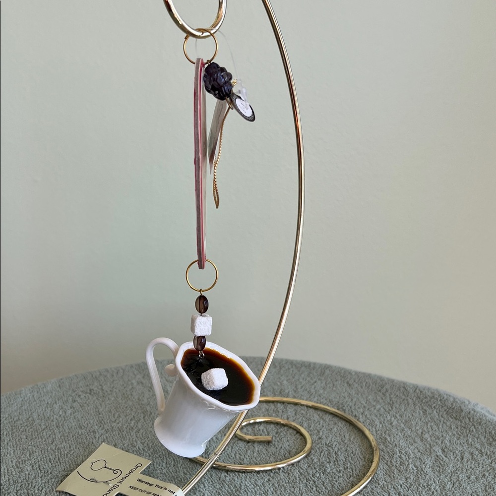 Coffee Themed Ornament with Mug Charm - Picture 5 of 10